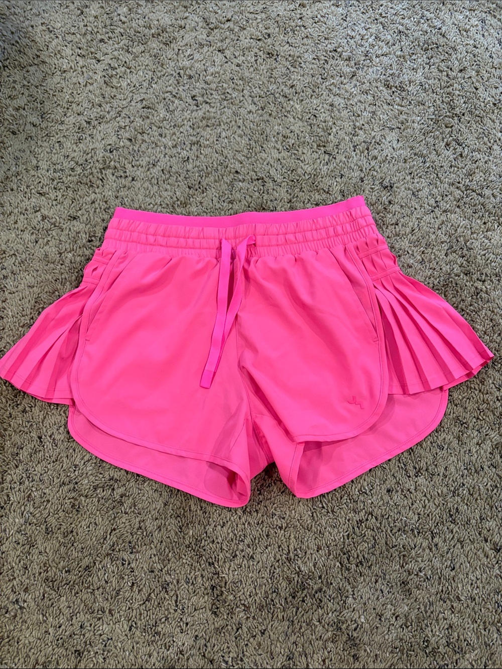 JoyLab Neon Pink Pleated Side Athletic Shorts